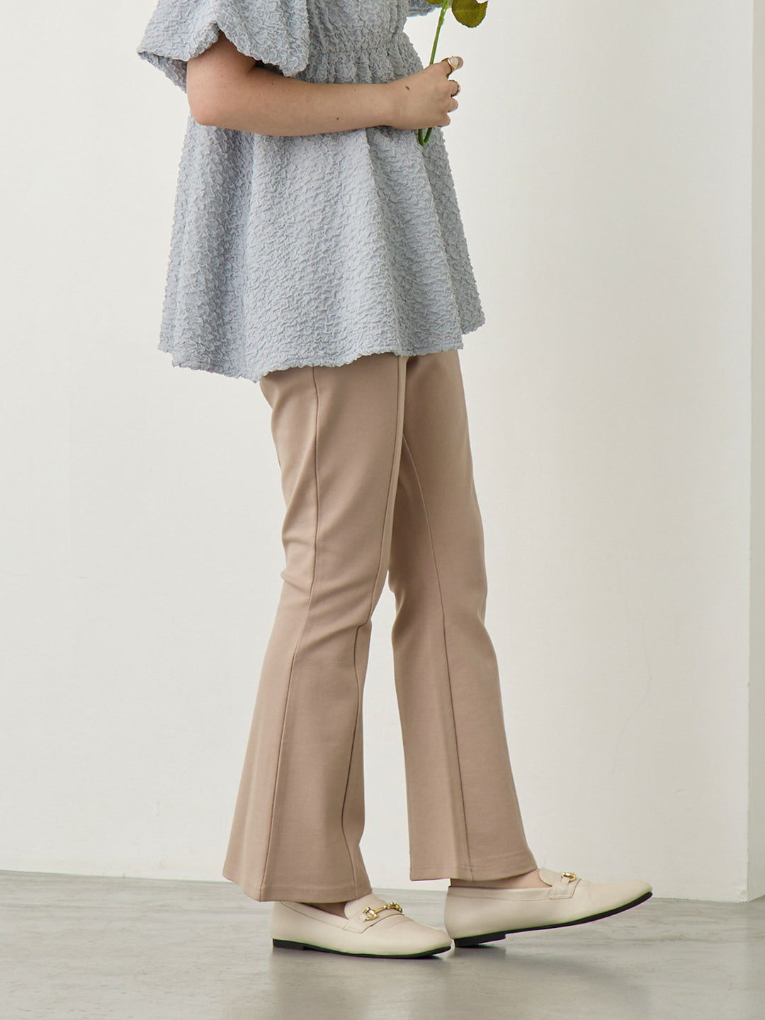 ポンチフレアパンツ Beige