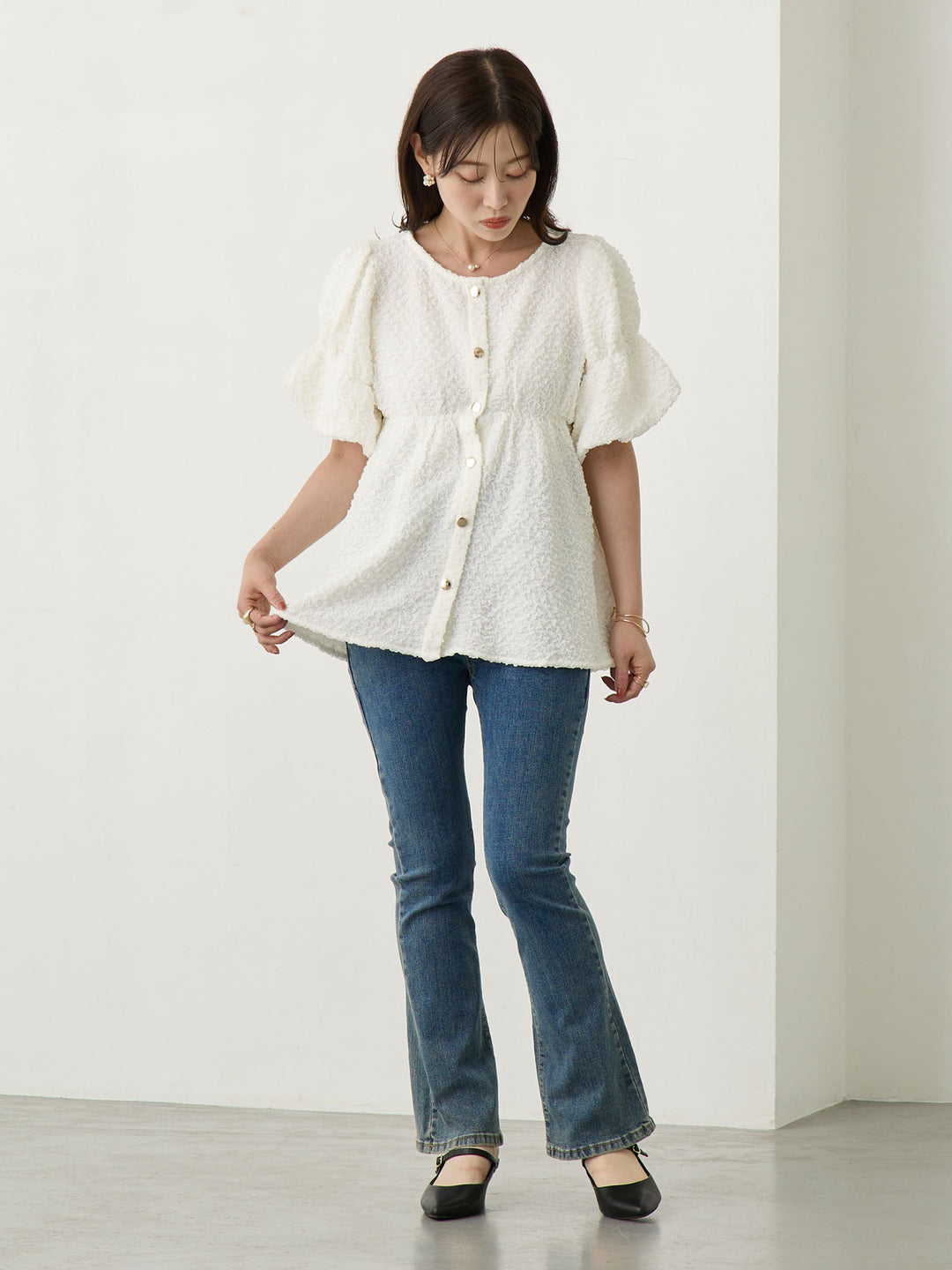 Maternity Flare Denim Blue