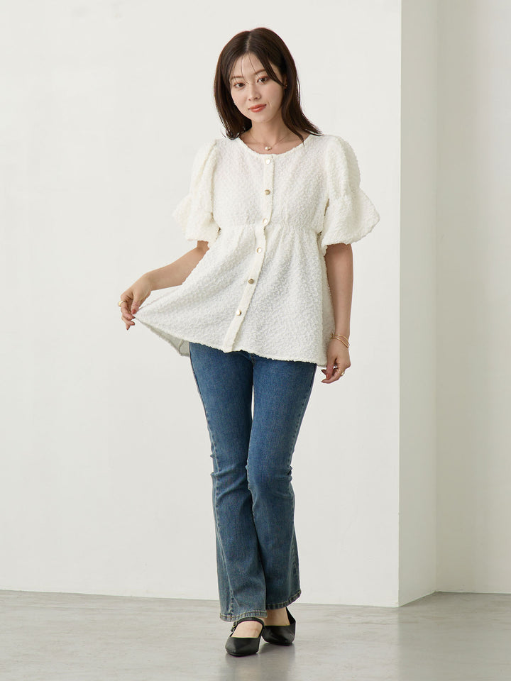 Maternity Flare Denim Blue
