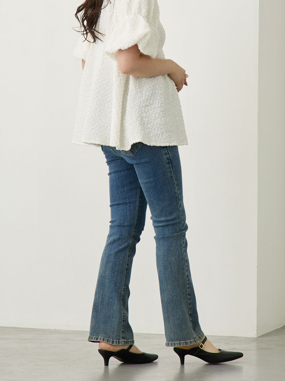 Maternity Flare Denim Blue