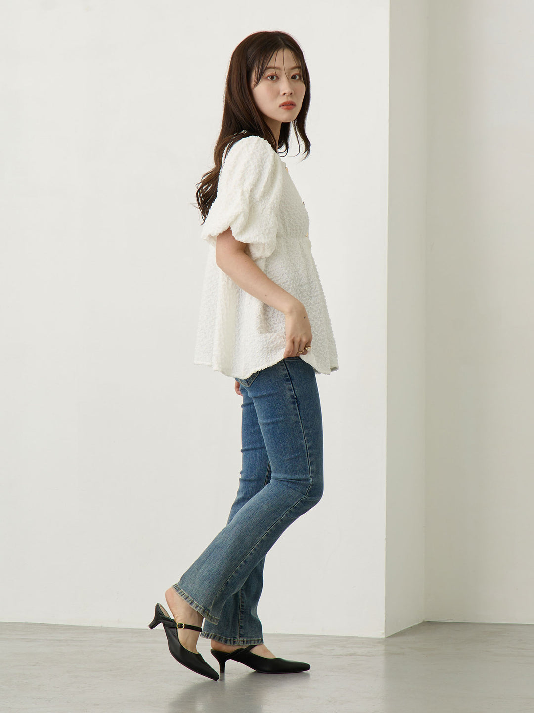 Maternity Flare Denim Blue