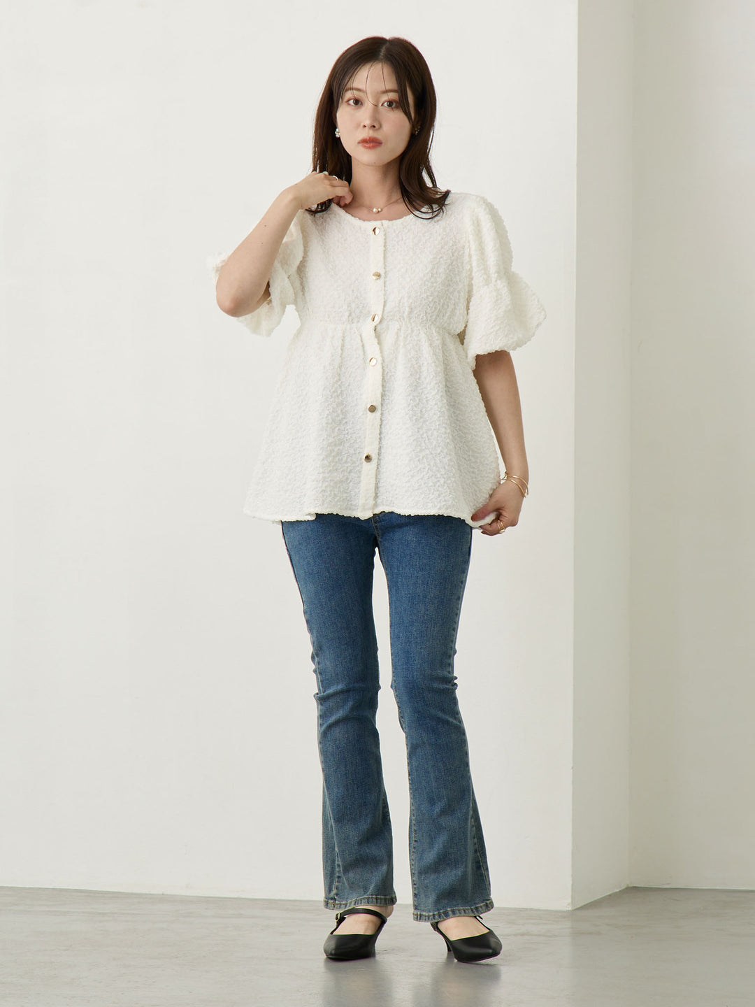 ホイップ2wayトップス White