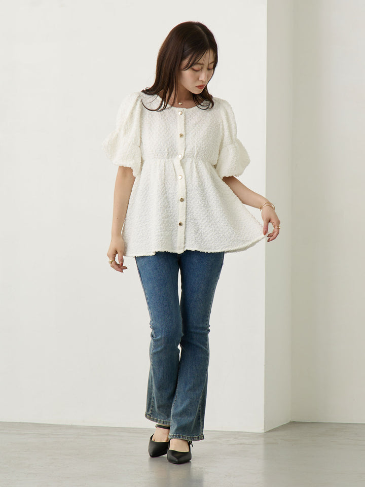Maternity Flare Denim Blue