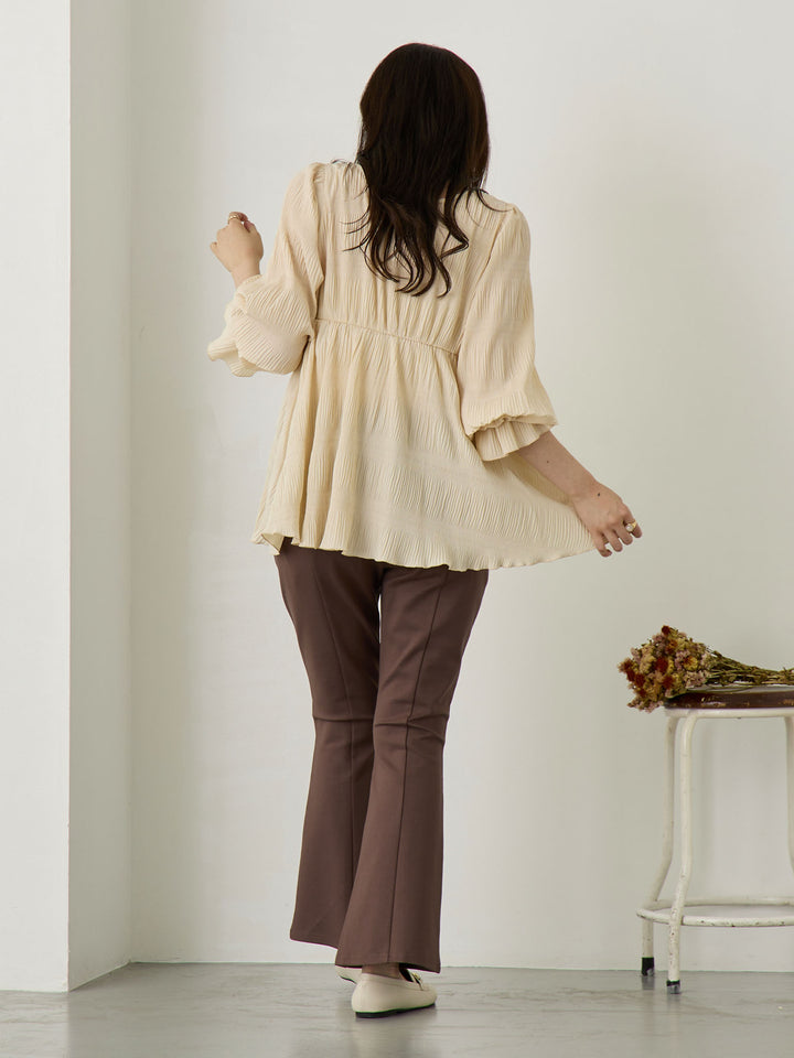 ポンチフレアパンツ Brown