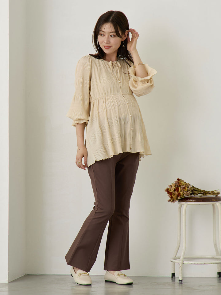 ポンチフレアパンツ Brown