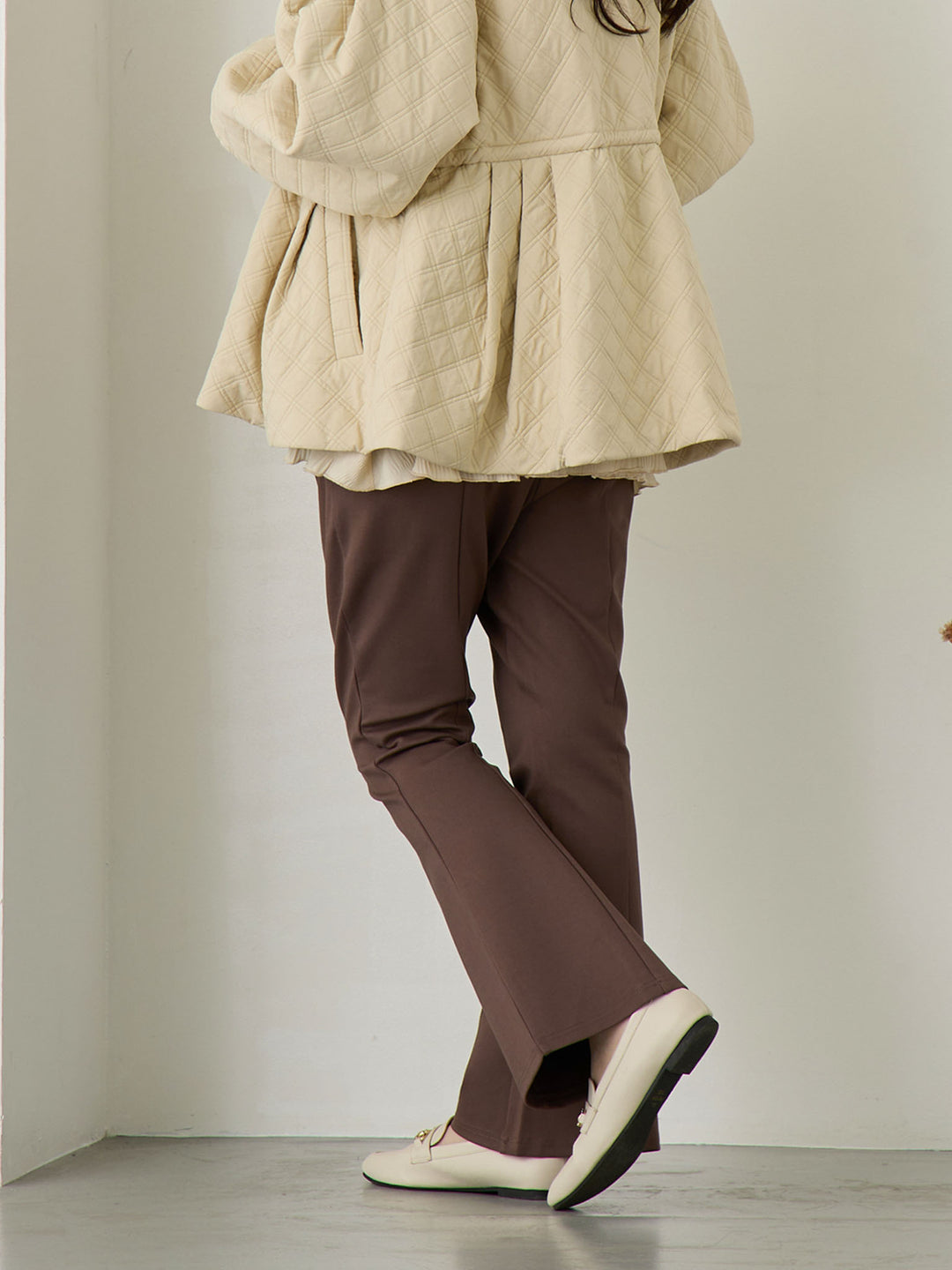 ポンチフレアパンツ Brown
