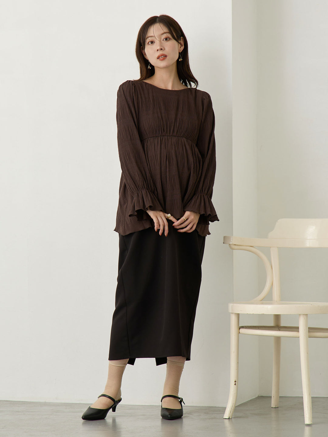 Maternity tight skirt for ceremonies, lace