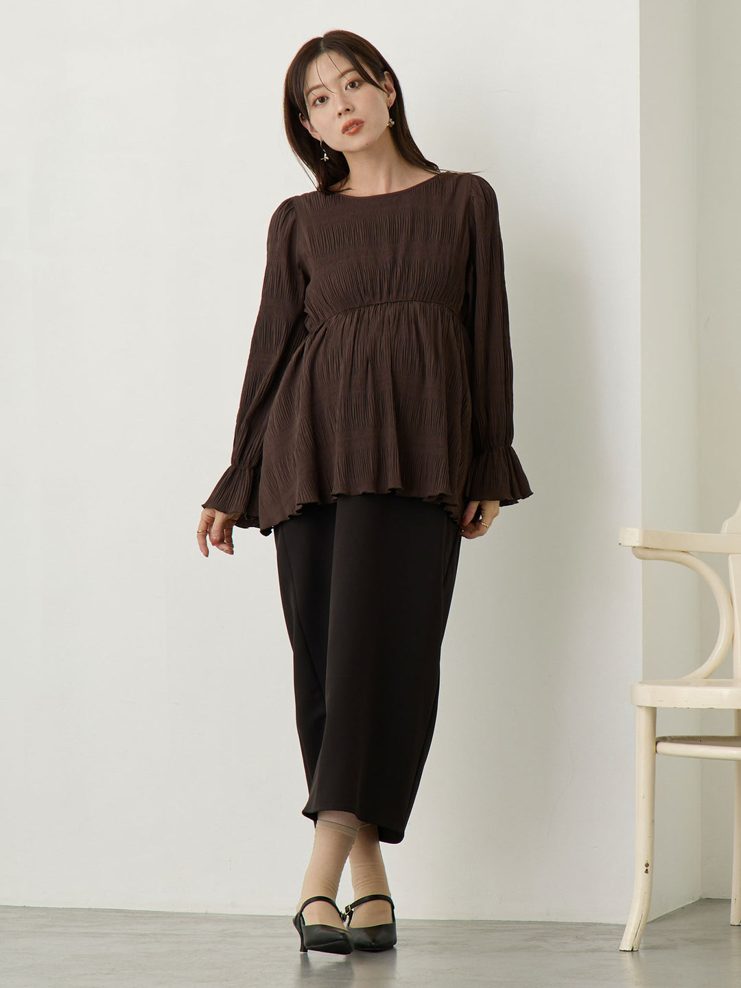 Maternity tight skirt for ceremonies, lace