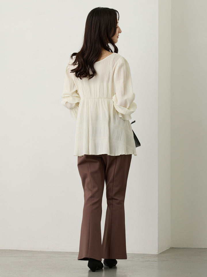 ポンチフレアパンツ Brown