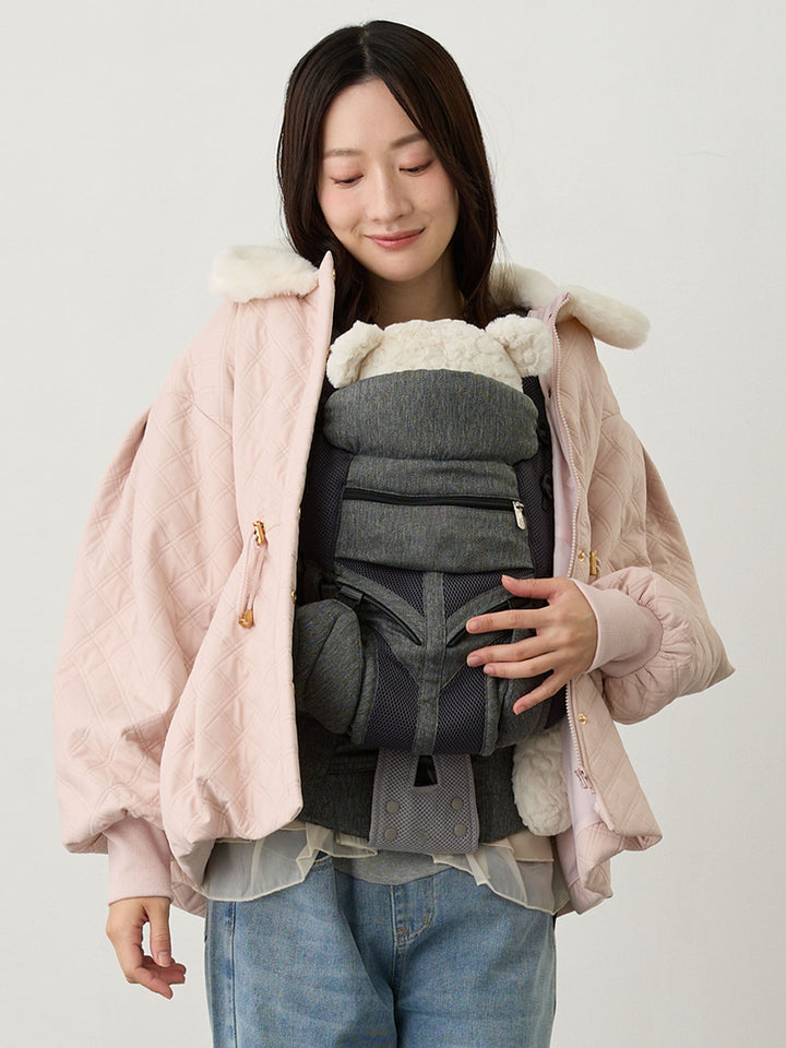 ダッカー付き衿ファーアウター Pink
