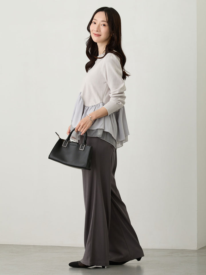 タックワイドパンツ Gray