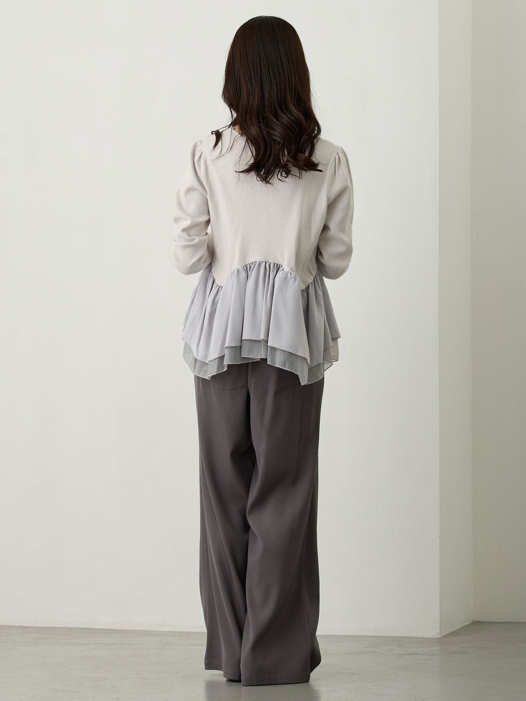 タックワイドパンツ Gray