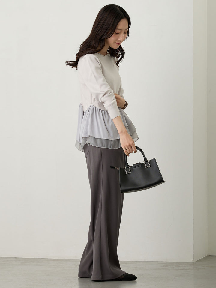 タックワイドパンツ Gray