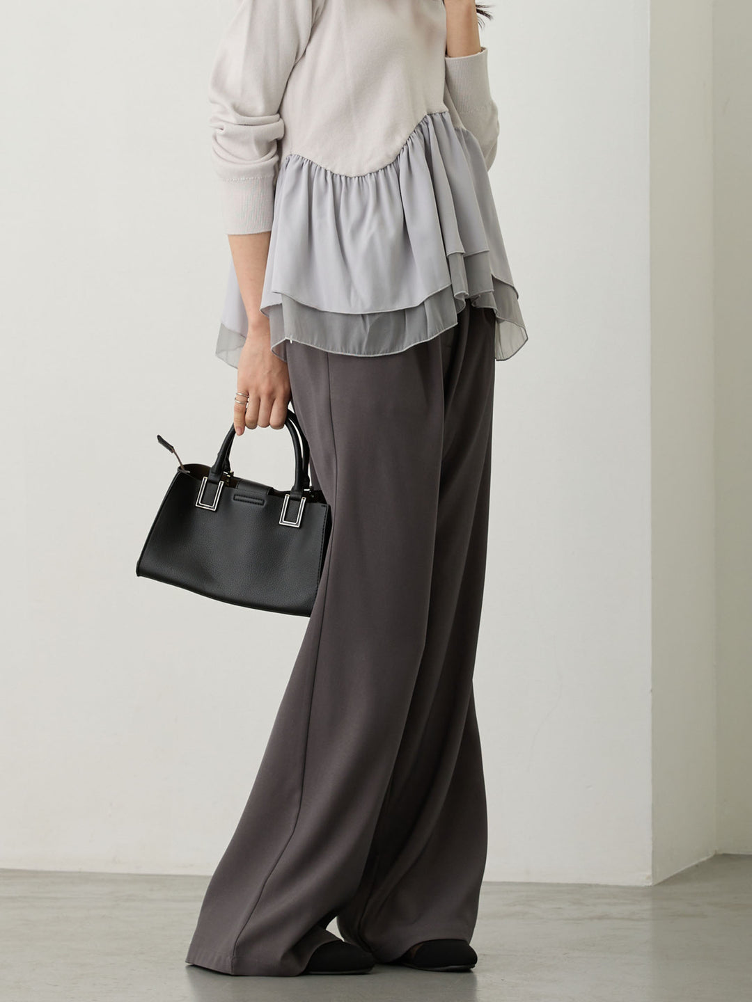 タックワイドパンツ Gray