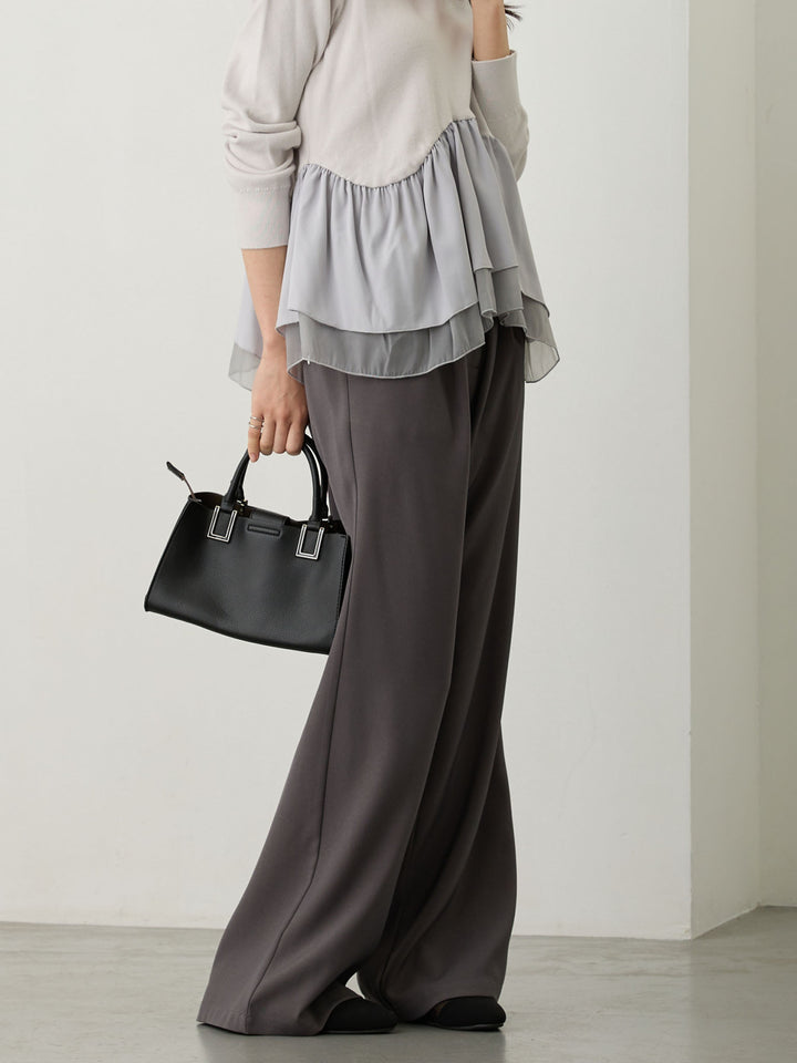 タックワイドパンツ Gray