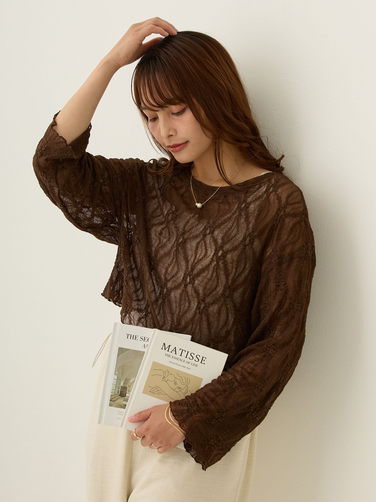 2wayレースカーディガン Brown – honono for mom&baby