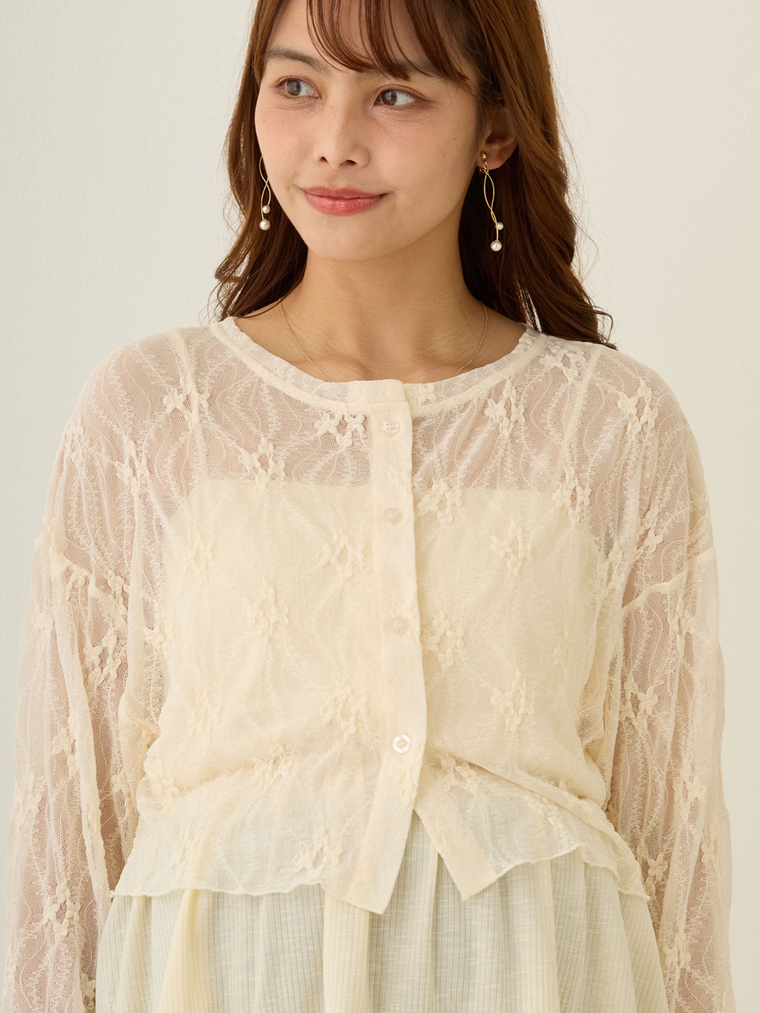 2wayレースカーディガン Brown – honono for mom&baby