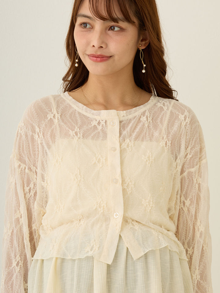 2wayレースカーディガン Ivory