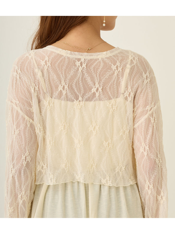 2wayレースカーディガン Ivory