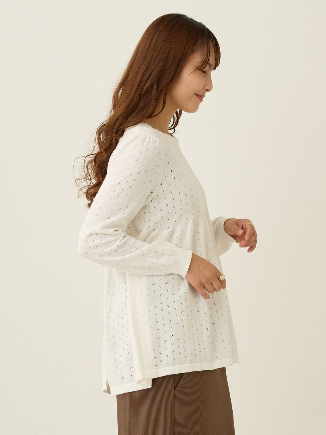 2wayアイレットカーディガン Ivory