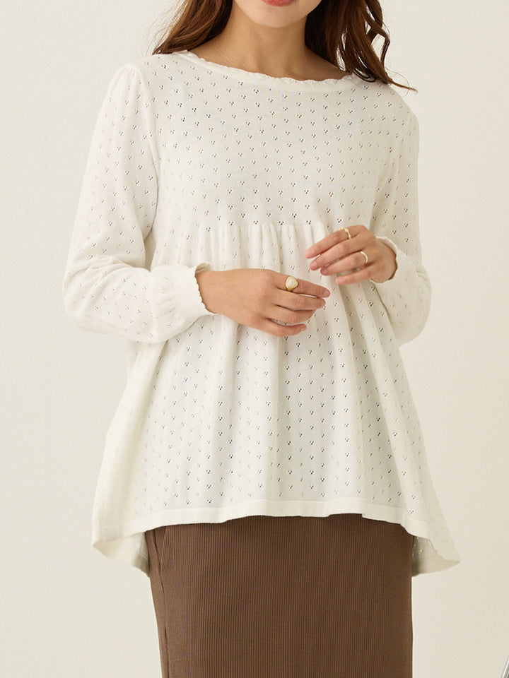 2wayアイレットカーディガン Ivory