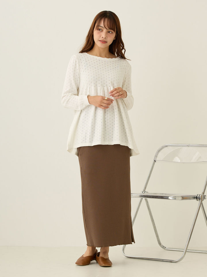 2wayアイレットカーディガン Ivory