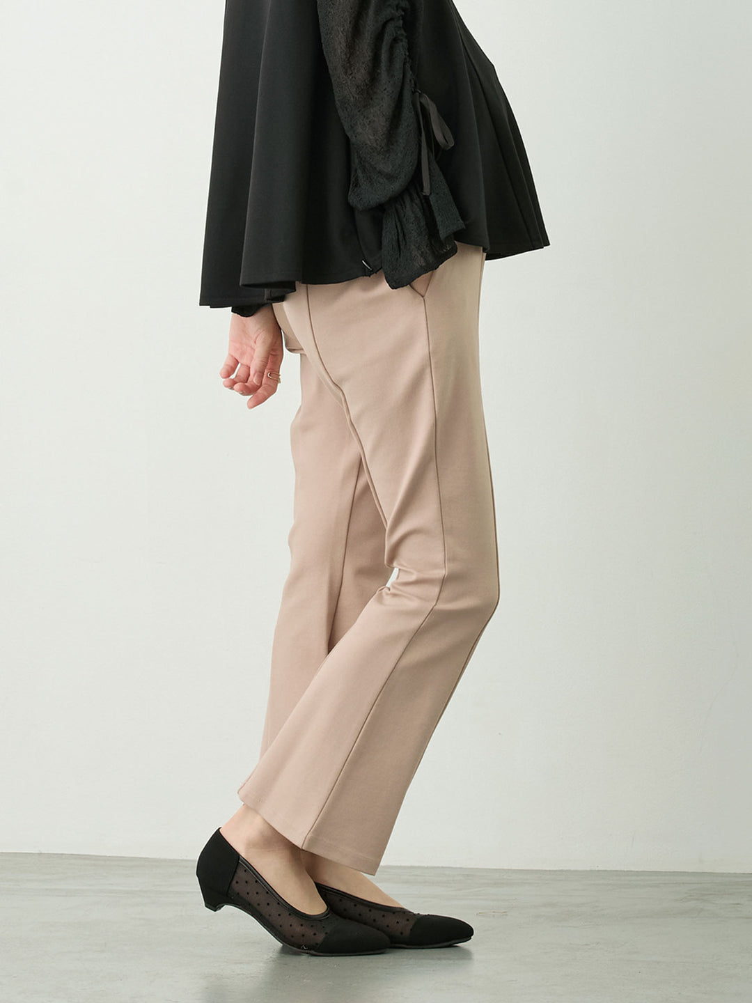 ポンチフレアパンツ Beige