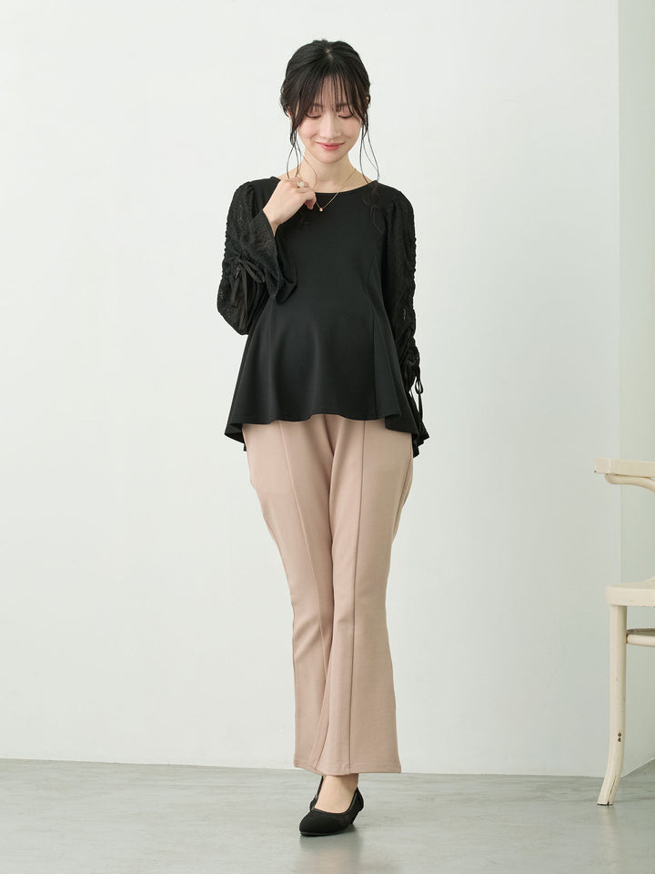 ポンチフレアパンツ Beige