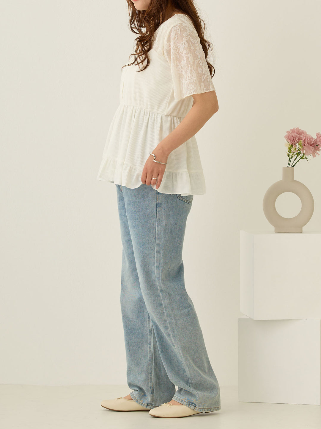 Maternity long denim Light blue