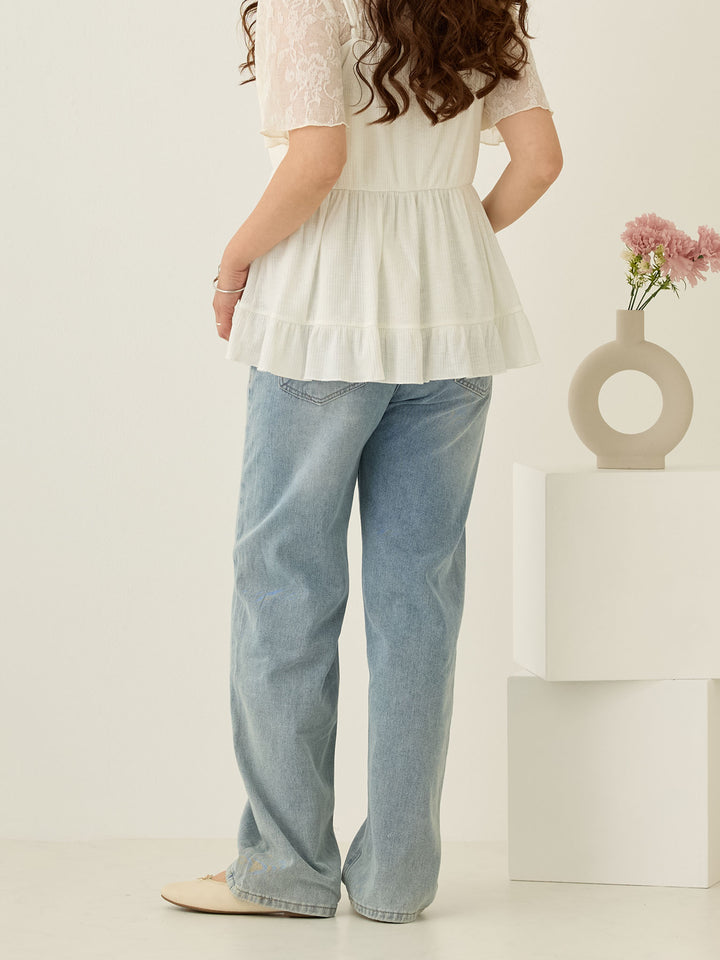 Maternity long denim Light blue
