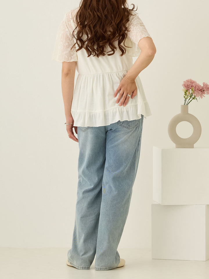 Maternity long denim Light blue