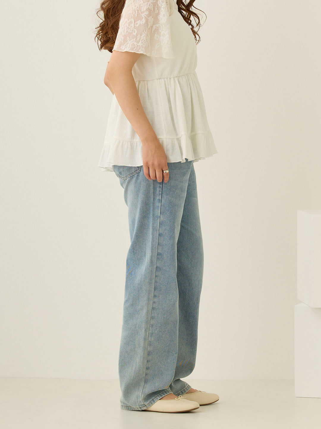 Maternity long denim Light blue