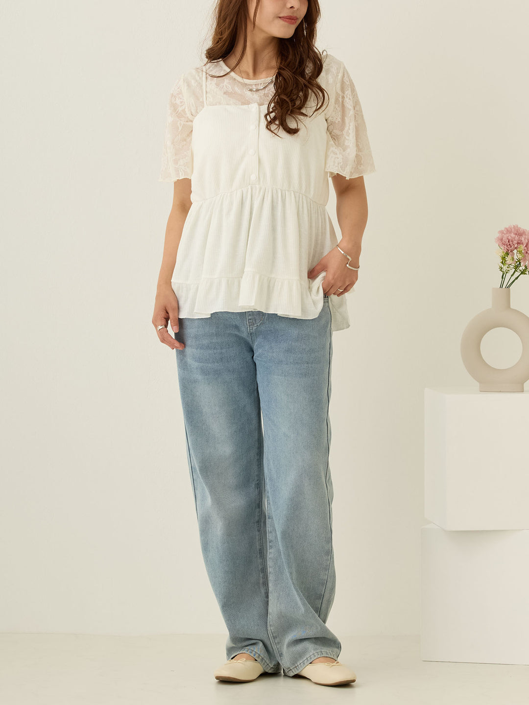 Maternity long denim Light blue