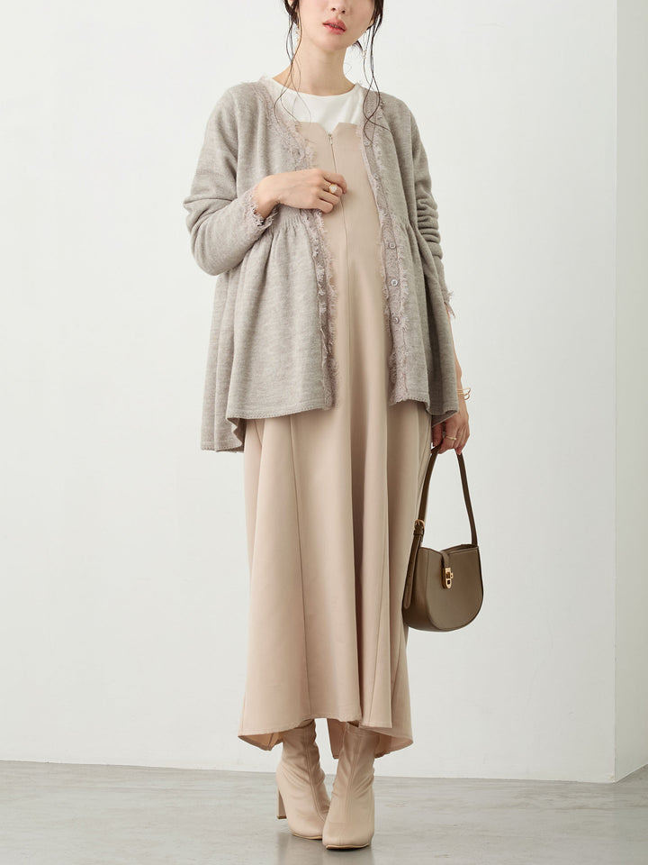 サイドリボンキャミワンピース Beige