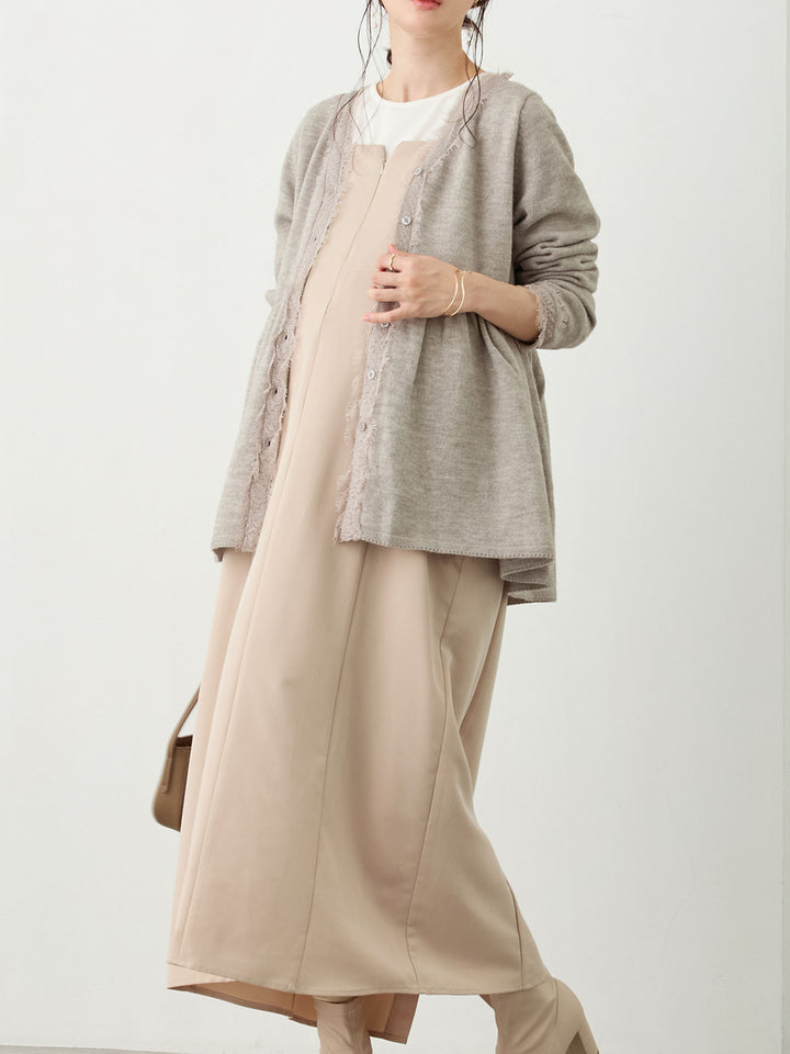 サイドリボンキャミワンピース Beige