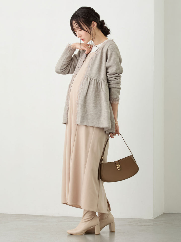 サイドリボンキャミワンピース Beige