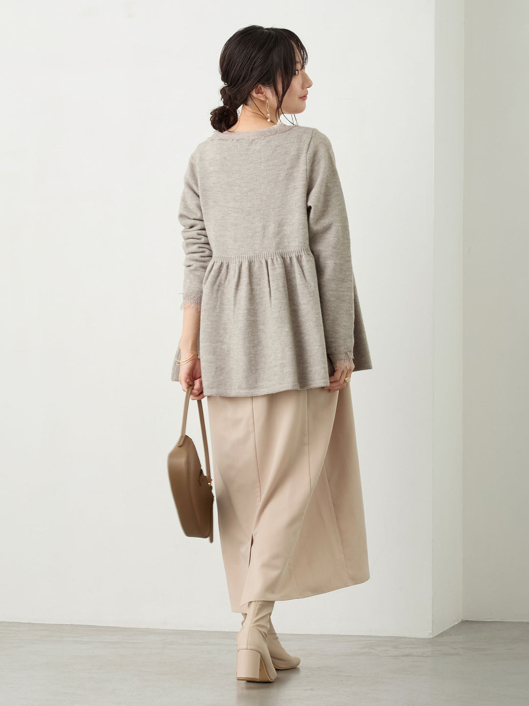 サイドリボンキャミワンピース Beige