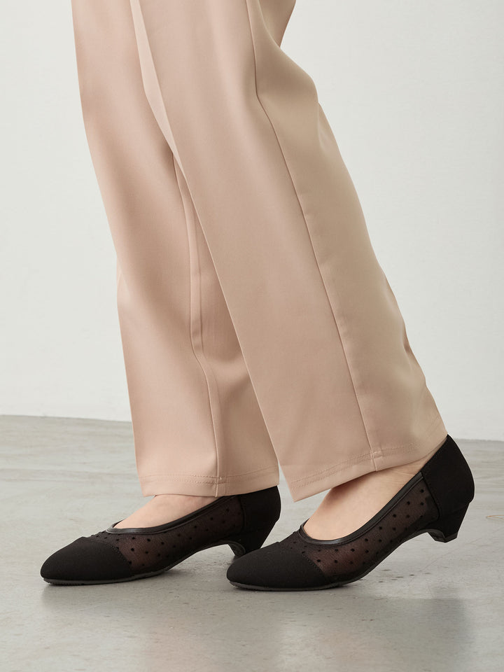 セレモニー対応・美脚見えマタニティテーパードパンツ Beige