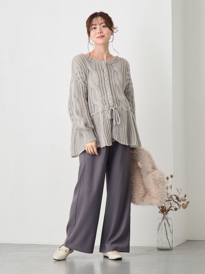 タックワイドパンツ Gray