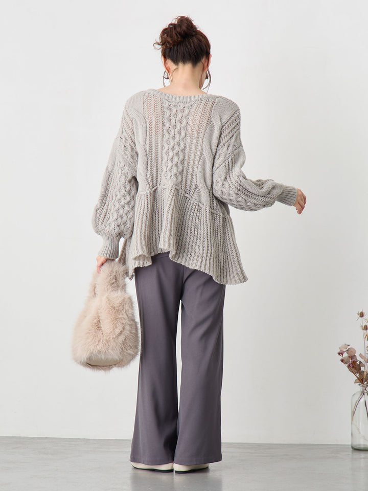 タックワイドパンツ Gray