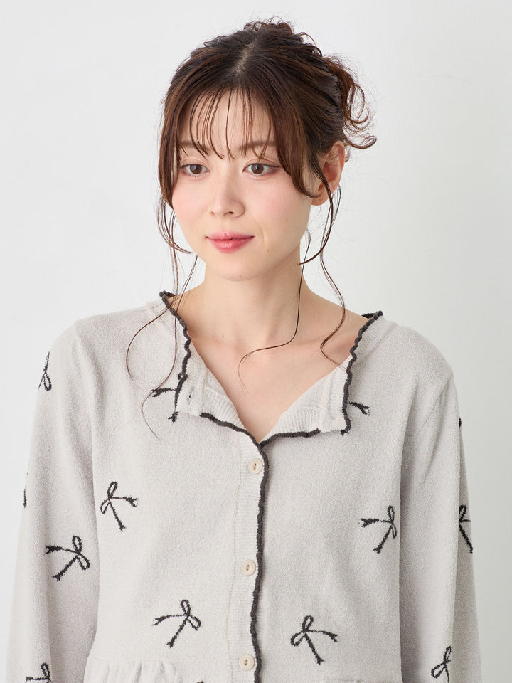 リボンふわパジャマセット Charcoal