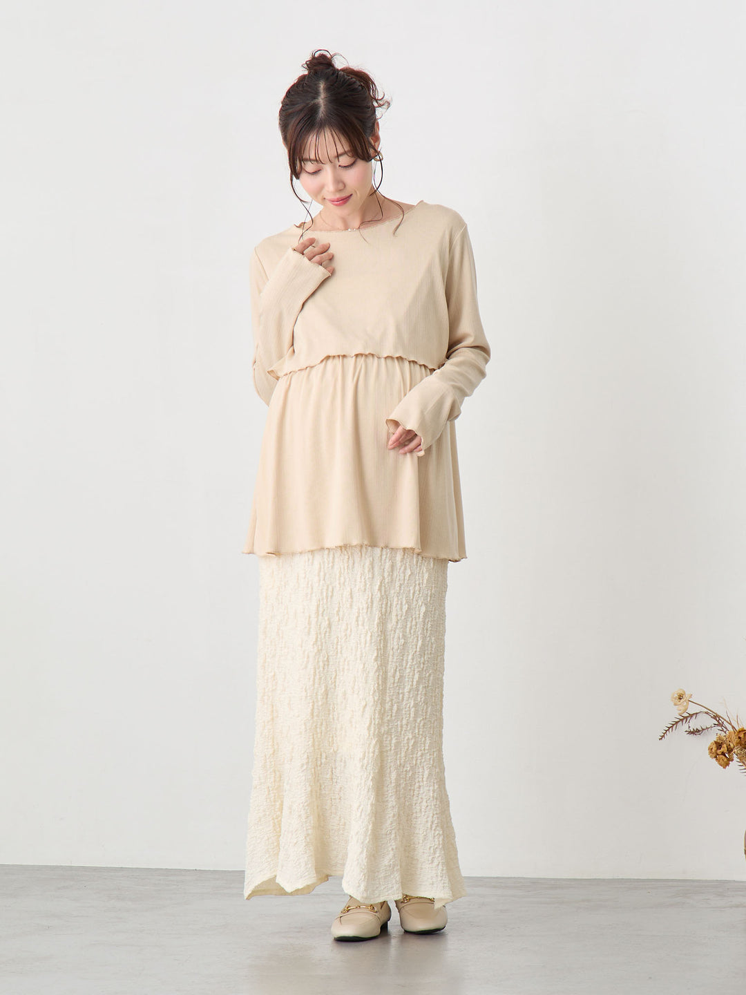 ストレッチマーメイドスカート Ivory