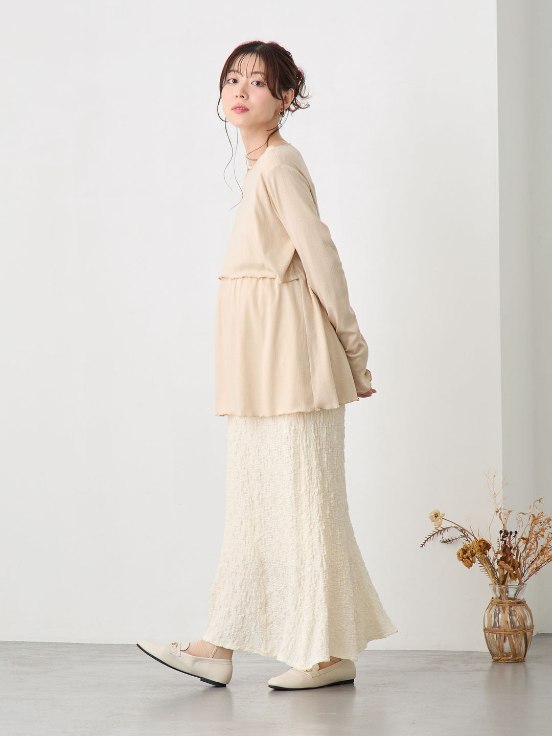 ストレッチマーメイドスカート Ivory