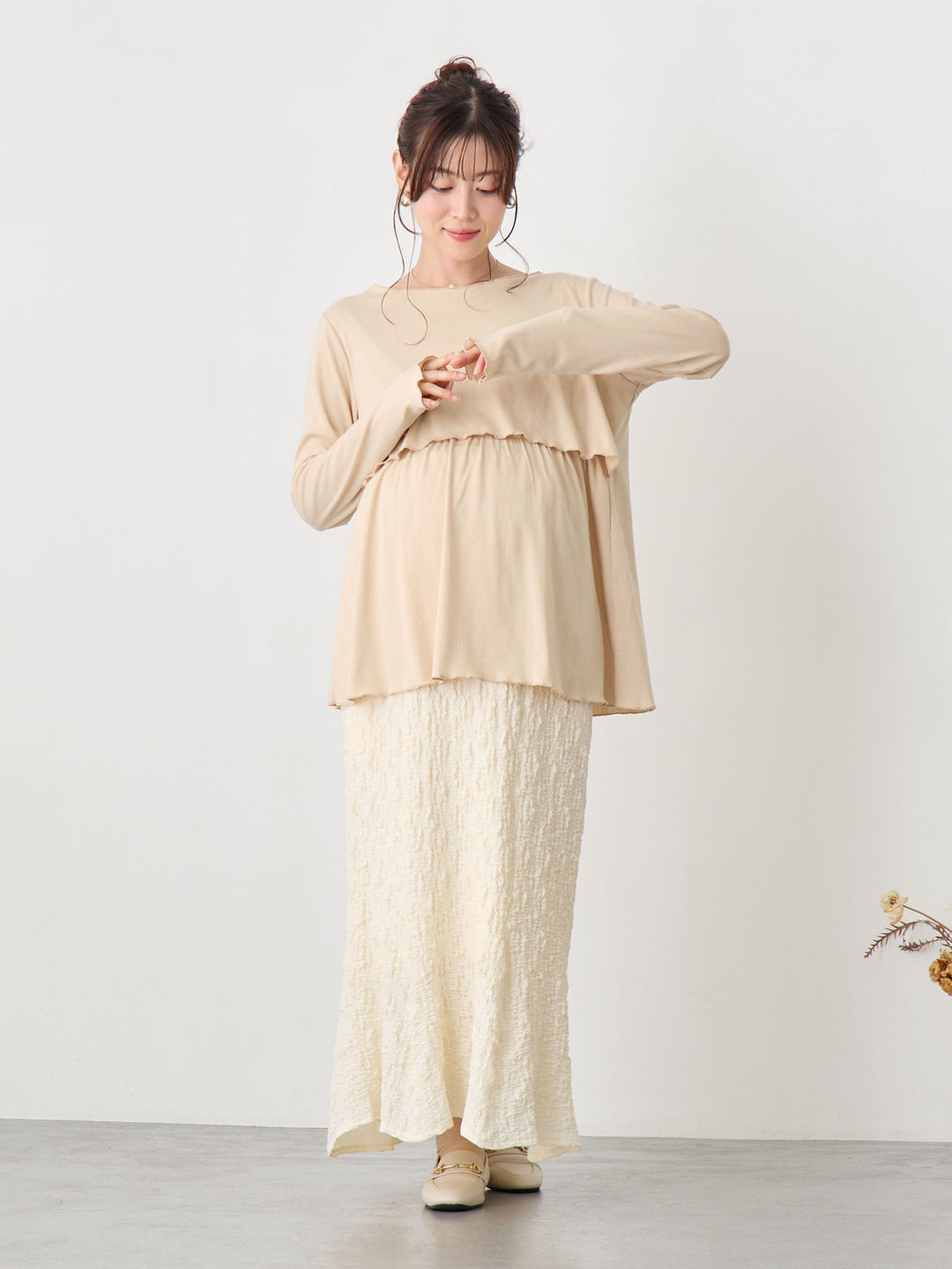 ストレッチマーメイドスカート Ivory