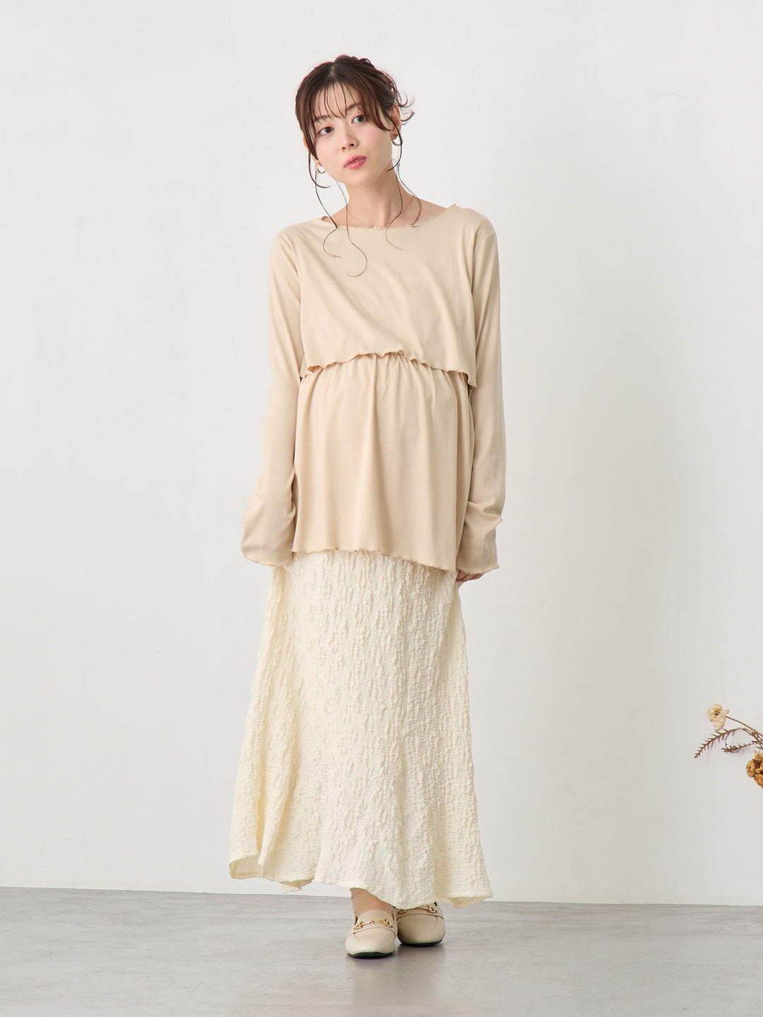 ストレッチマーメイドスカート Ivory