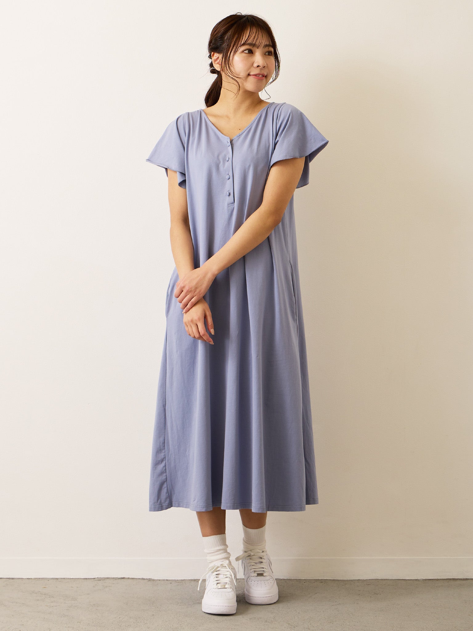 マタニティ・授乳服】ルームワンピース Blue – honono for mom&baby