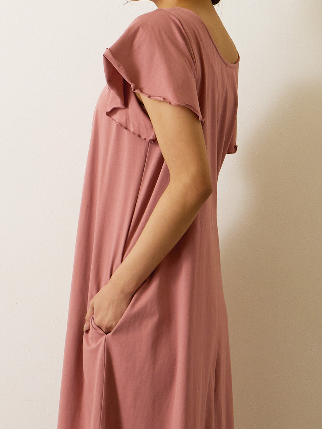 [Maternity/nursing clothes] Room dress Pink