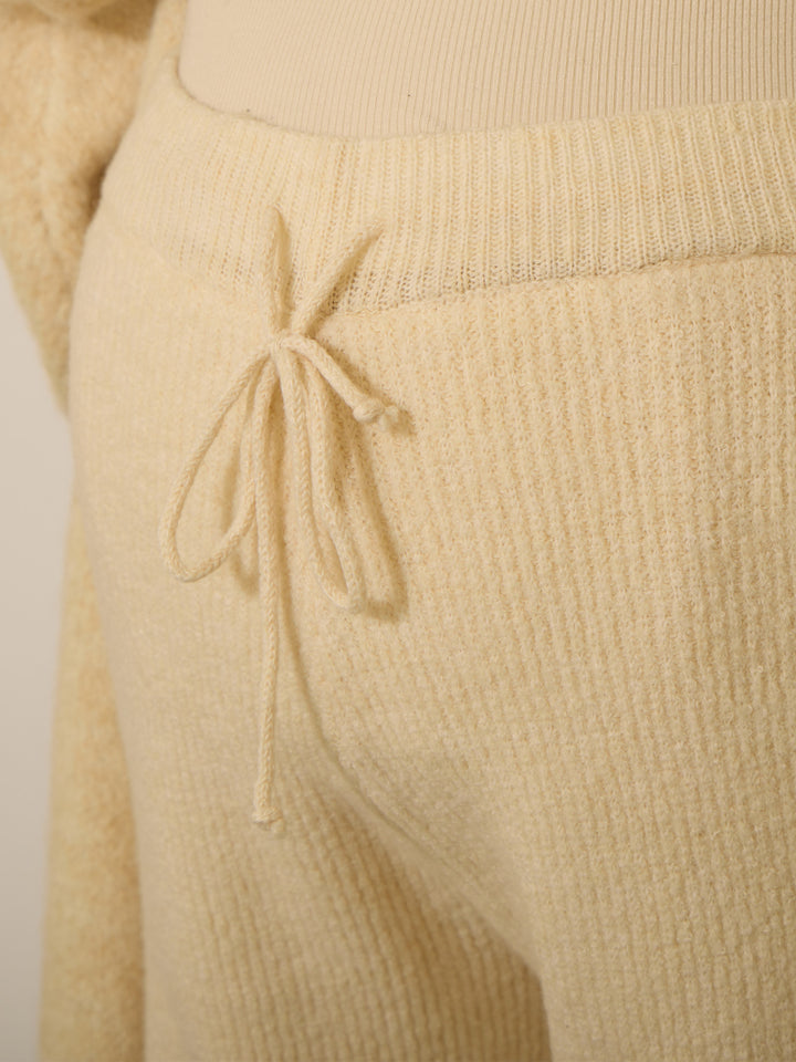 [Maternity/Postpartum] Plump rib knit pants Ivory