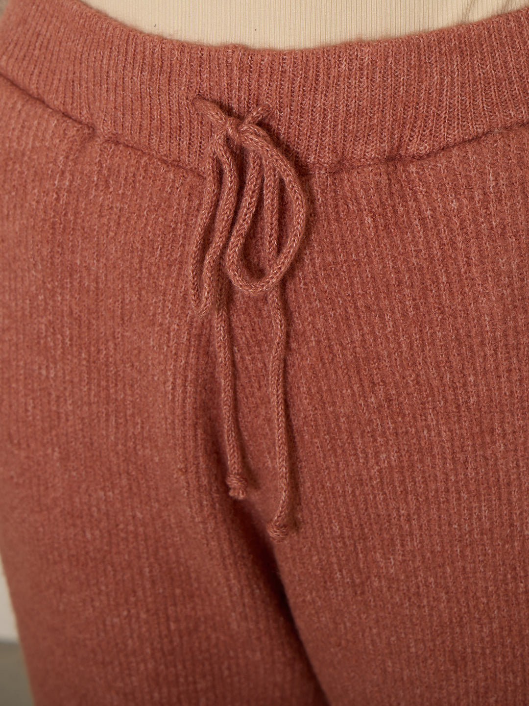 [Maternity/Postpartum] Plump rib knit pants Pink