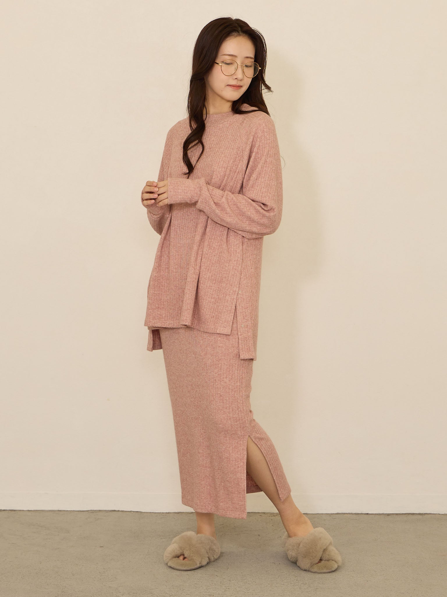 【momo】トップス　授乳　ハートネック momo】トップス 授乳 ハートネック 授乳もオフィスも両立